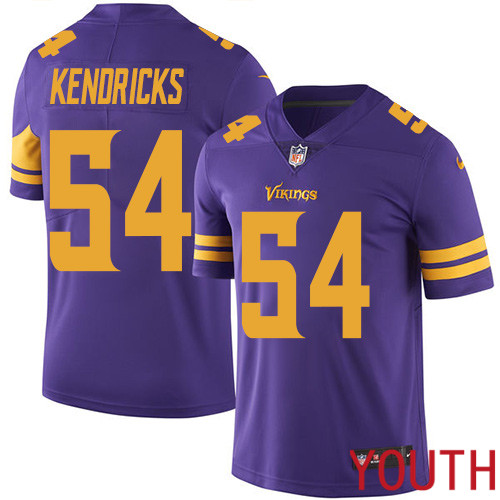 Minnesota Vikings #54 Limited Eric Kendricks Purple Nike NFL Youth Jersey Rush Vapor Untouchable